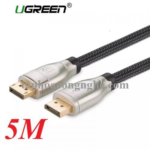 Ugreen 30122 5M Màu Đen Cáp 2 Đầu Displayport V1.2 cao cấp hỗ trợ 4K*2K 60GHz DP107 30030122